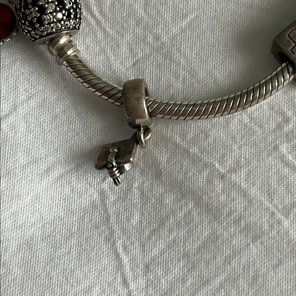 Sterling Silver Graduation Cap Charm Pendant - Silver